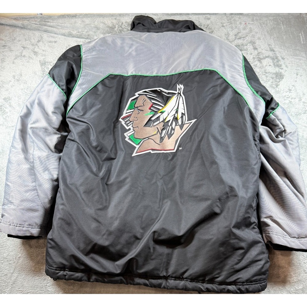 North Dakota Fighting Sioux Jacket Black Gray Green M G-III Licensed NCAA
